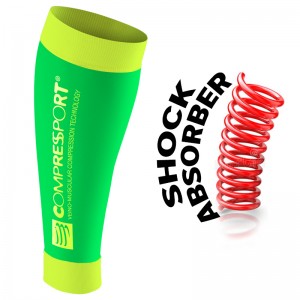 compressport pro racing socks v2 fluo green - calcetines - nonstop  minimalist runners
